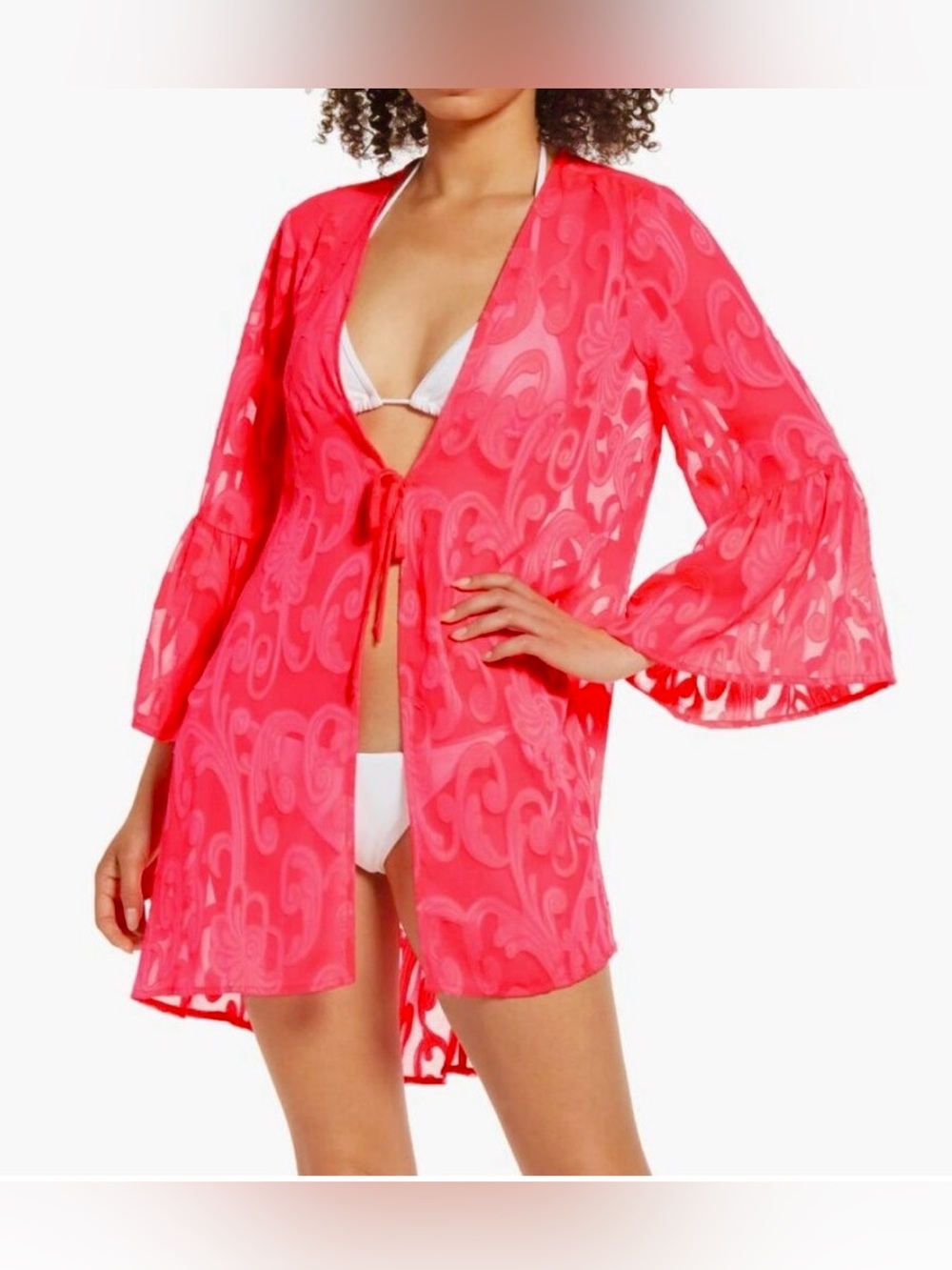 Lilly Pulitzer beach Motley coverup
Spicy Coral, size S